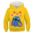 Stitch hoodie - geel